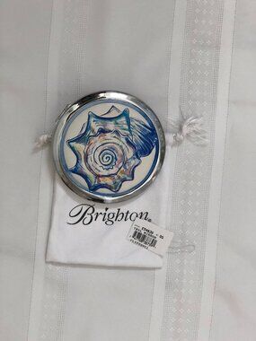 Brighton Calypso Seashell Leather Travel Mirror